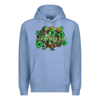 Colony Blue s day t rex Premium Hoodie - NancyCooperArtShop