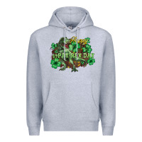 Heather Grey s day t rex Premium Hoodie - NancyCooperArtShop
