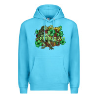 Ocean Blue s day t rex Premium Hoodie - NancyCooperArtShop
