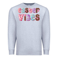 Heather Grey Easter vibes Premium Sweatshirt - RanaPortraitStore