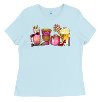 Baby Blue boss lady coffee cups with money Ladies Tee - texasbilliewilder