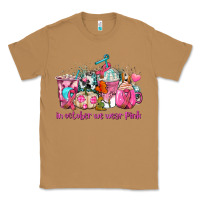 Western Cancer  In October We Wear Pink Coffee Cups With Ribbons Classic Tee | Teevron