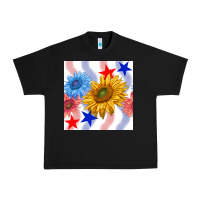 Black patriotic sunflowers Urban Heavy Tee - BundleAndBundleShop