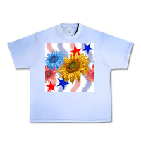 Grape Ice patriotic sunflowers Urban Heavy Tee - BundleAndBundleShop
