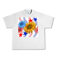 Lunar Rock patriotic sunflowers Urban Heavy Tee - BundleAndBundleShop