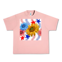 Salmon patriotic sunflowers Urban Heavy Tee - BundleAndBundleShop