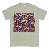 Matcha american flag lips leopard Classic Tee - NancyCooperArtShop
