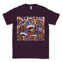 Plum american flag lips leopard Classic Tee - NancyCooperArtShop