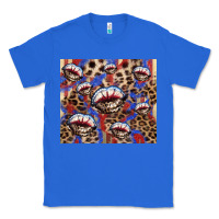 True Royal american flag lips leopard Classic Tee - NancyCooperArtShop