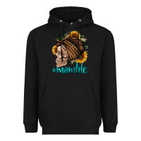 Black momlife skull with bandana Heavyweight Hoodie - Jasminsmagicworld