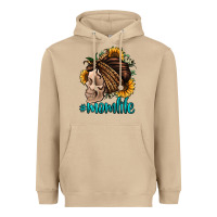 Mushroom momlife skull with bandana Heavyweight Hoodie - Jasminsmagicworld