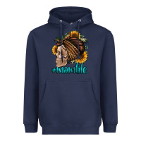 Navy momlife skull with bandana Heavyweight Hoodie - Jasminsmagicworld
