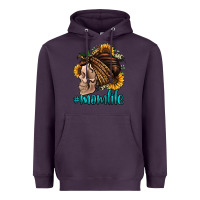 Plum momlife skull with bandana Heavyweight Hoodie - Jasminsmagicworld
