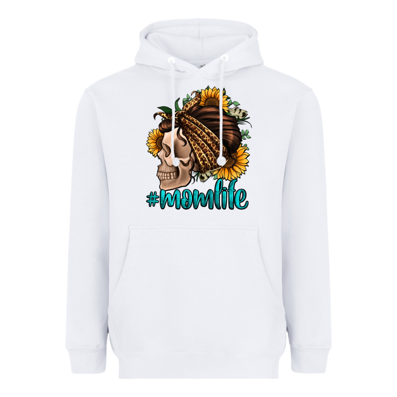Momlife Skull With Bandana Heavyweight Hoodie by Jasminsmagicworld | Teevron