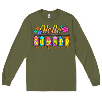 Army Green hello summer popsicles Long Sleeve Tee - Jasminsmagicworld