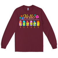 Burgundy hello summer popsicles Long Sleeve Tee - Jasminsmagicworld
