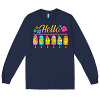 Navy hello summer popsicles Long Sleeve Tee - Jasminsmagicworld