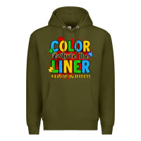 Army Green color outside the liner autism awareness Premium Hoodie - JahusDesignShop