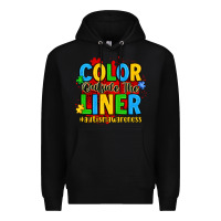 Black color outside the liner autism awareness Premium Hoodie - JahusDesignShop