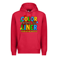 Cardinal color outside the liner autism awareness Premium Hoodie - JahusDesignShop