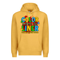 Mustard color outside the liner autism awareness Premium Hoodie - JahusDesignShop