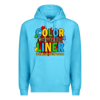 Ocean Blue color outside the liner autism awareness Premium Hoodie - JahusDesignShop