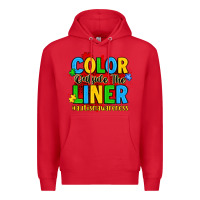 Red color outside the liner autism awareness Premium Hoodie - JahusDesignShop