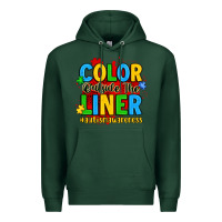Sports Green color outside the liner autism awareness Premium Hoodie - JahusDesignShop