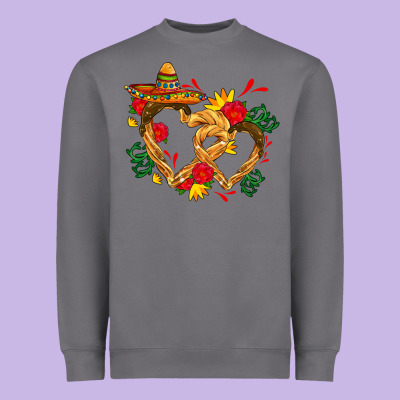 Churros With Love And Sombrero Heavyweight Sweatshirt Designed By Adodesignshop