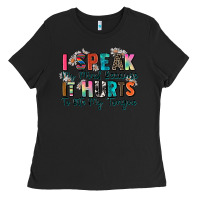 Black i speak my mind because it hurts to bite my tongue Ladies Tee - Zillion Design Studio