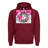 Burgundy doing my best and letting god Zipper Hoodie - MaliasSmallBusiness