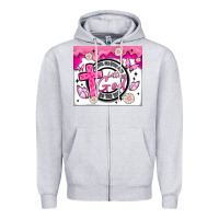 Heather Grey doing my best and letting god Zipper Hoodie - MaliasSmallBusiness