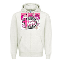 Oatmeal Heather doing my best and letting god Zipper Hoodie - MaliasSmallBusiness