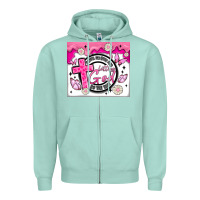 Seafoam doing my best and letting god Zipper Hoodie - MaliasSmallBusiness