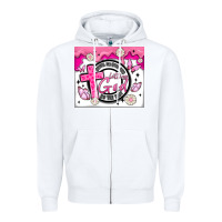 White doing my best and letting god Zipper Hoodie - MaliasSmallBusiness