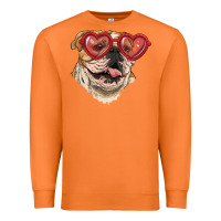 Carrot English bulldog with love glass Premium Sweatshirt - RanaPortraitStore