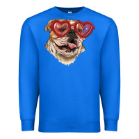 True Royal English bulldog with love glass Premium Sweatshirt - RanaPortraitStore