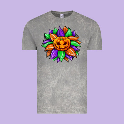 Sunflower Halloween Vintage Tee Designed By Jahusdesignshop