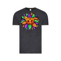 Vintage Black sunflower halloween Vintage Tee - JahusDesignShop