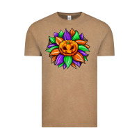 Vintage Coffee sunflower halloween Vintage Tee - JahusDesignShop