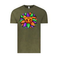 Vintage Olive sunflower halloween Vintage Tee - JahusDesignShop