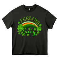 Asphalt feeling lucky with rainbow Heavy Core Tee - RanaPortraitStore