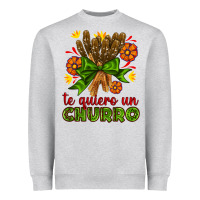 Heather Grey Te Gueiro un churro Heavyweight Sweatshirt - AdoDesignShop