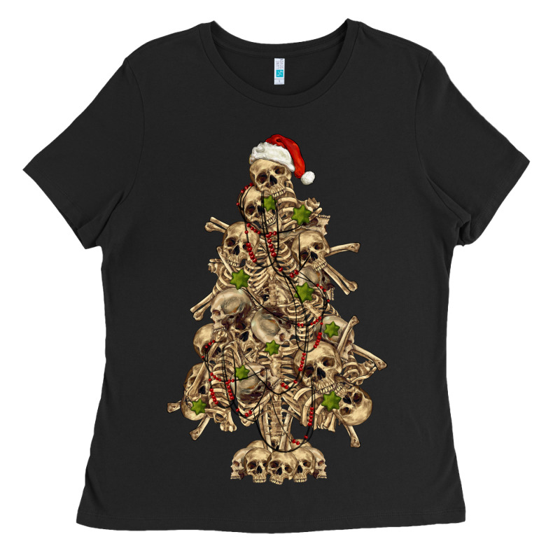 Skeleton Christmas Tree Ladies Tee by RanaPortraitStore | Teevron