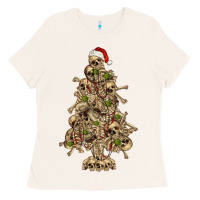 Bone Skeleton Christmas Tree Ladies Tee - RanaPortraitStore