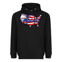 Black usa flag baseball Heavyweight Hoodie - BarkalooDesign