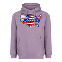 Lavender usa flag baseball Heavyweight Hoodie - BarkalooDesign