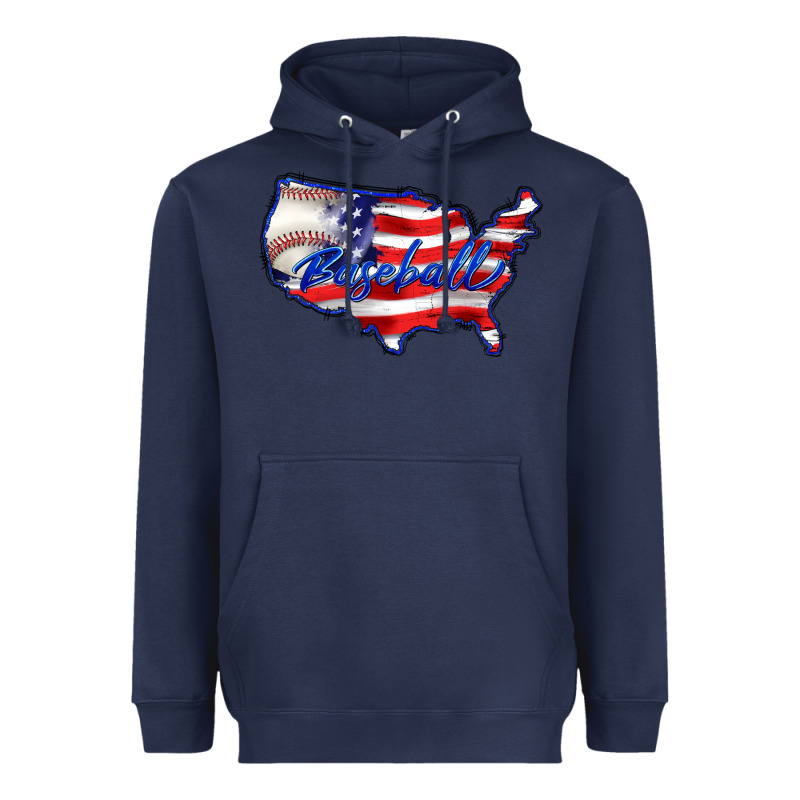 Usa Flag Baseball Heavyweight Hoodie by BarkalooDesign | Teevron
