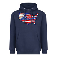 Navy usa flag baseball Heavyweight Hoodie - BarkalooDesign