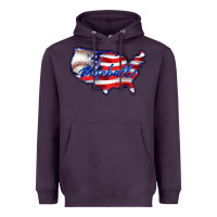 Plum usa flag baseball Heavyweight Hoodie - BarkalooDesign